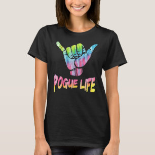 Camiseta Pogue Life Shaka Rótulo de mano Hang Loose Tie Dye