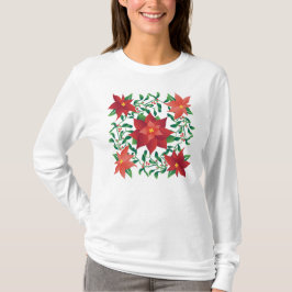 Camiseta POINSETTIA AND MISTLETOE tee