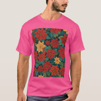 Poinsettia Retro Style Resumen de arte Complementa