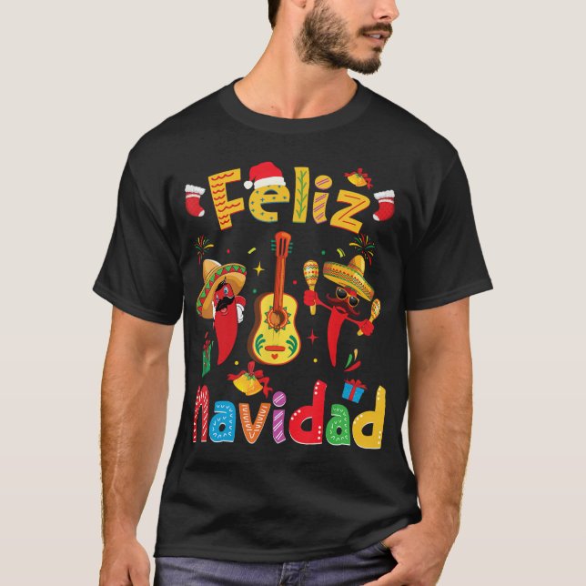 Camiseta Poinsettia roja - Flor navideña Feliz Xm (Anverso)