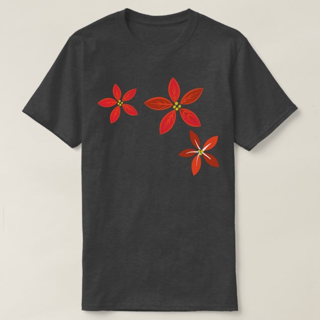 Camiseta Poinsettia Splash (Diseño del anverso)