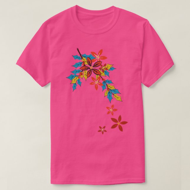 Camiseta Poinsettia Sprig (Diseño del anverso)