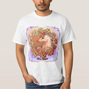 Camiseta Poinsettia Unicorn T-Shirt