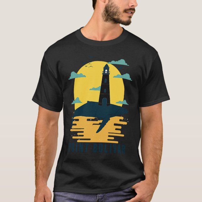 Camiseta Point Bolivar Light Texas Lighthouse Nautical Souv (Anverso)