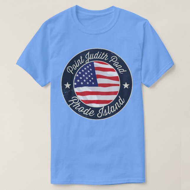 Camiseta Point Judith Pond - Isla Rhode Patriótica Souveni (Diseño del anverso)