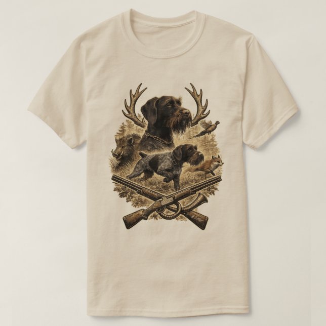Camiseta Pointer Alemán de Pelo Cargado (Diseño del anverso)