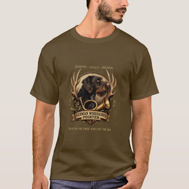 Camiseta Pointer Alemán de Pelo Cargado (Anverso)