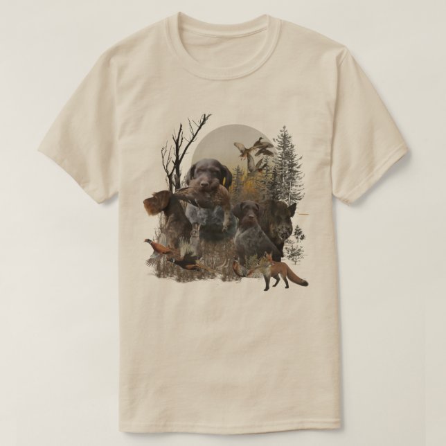 Camiseta Pointer Alemán de Pelo Cargado (Diseño del anverso)