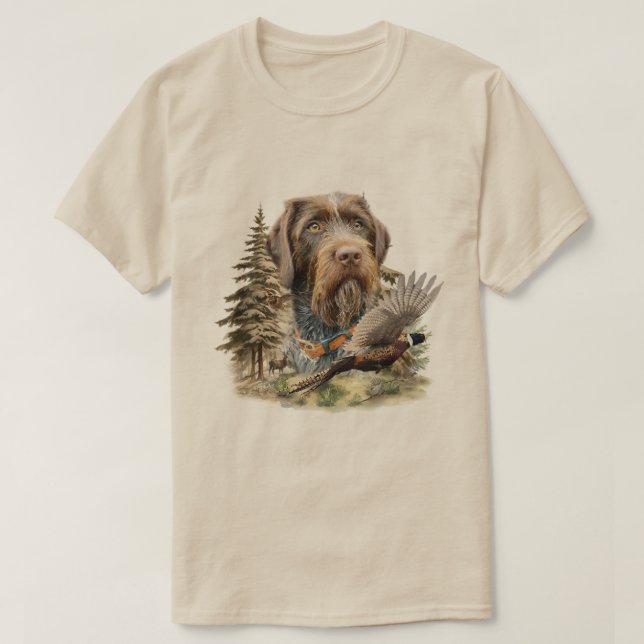 Camiseta Pointer Alemán de Pelo Cargado (Diseño del anverso)