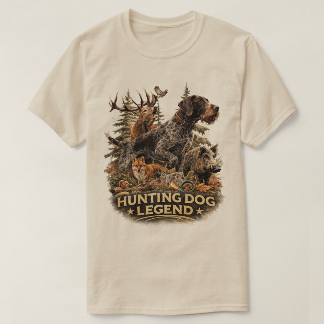 Camiseta Pointer Alemán de Pelo Cargado (Diseño del anverso)