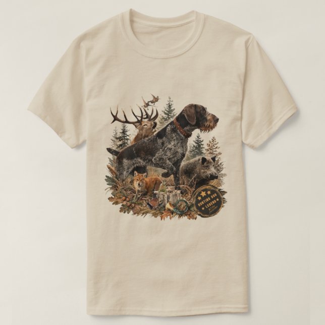 Camiseta Pointer Alemán de Pelo Cargado (Diseño del anverso)