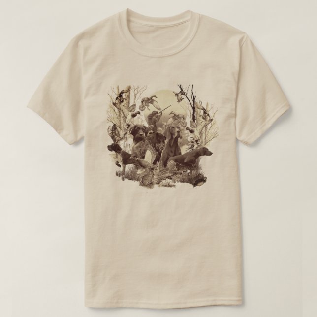 Camiseta Pointer Alemán de Pelo Cargado (Diseño del anverso)