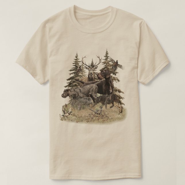 Camiseta Pointer Alemán de Pelo Cargado (Diseño del anverso)