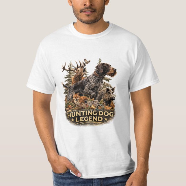 Camiseta Pointer Alemán de Pelo Cargado (Anverso)
