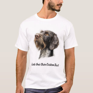Camiseta Pointer Alemán de Pelo Cargado Crea Tu Propio Text