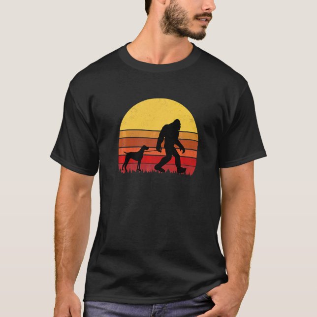 Camiseta Pointer alemán de pelo corto Perro retro (Anverso)