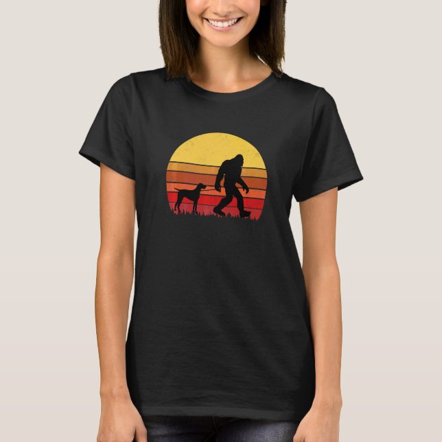 Camiseta Pointer alemán de pelo corto Perro retro (Anverso)