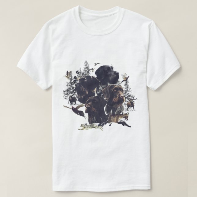 Camiseta Pointer alemán de pelo duro (Diseño del anverso)