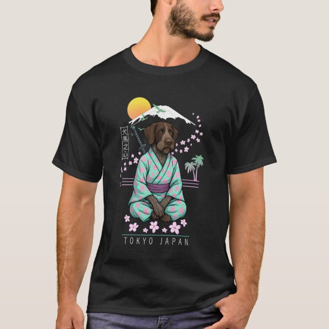 Camiseta Pointer alemán de pelo duro (Anverso)
