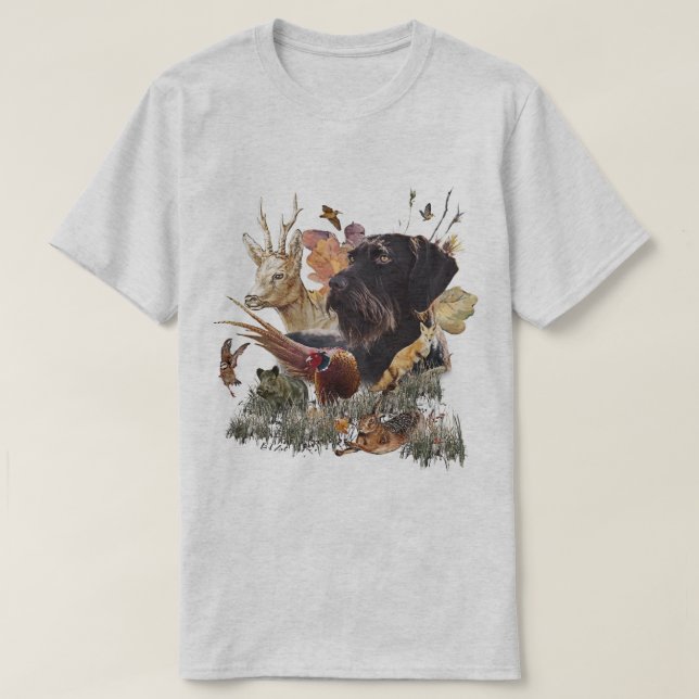 Camiseta Pointer Alemán de Pelo Duro (Diseño del anverso)