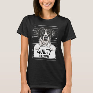 Camiseta Pointer Mugshot Guilty Dog