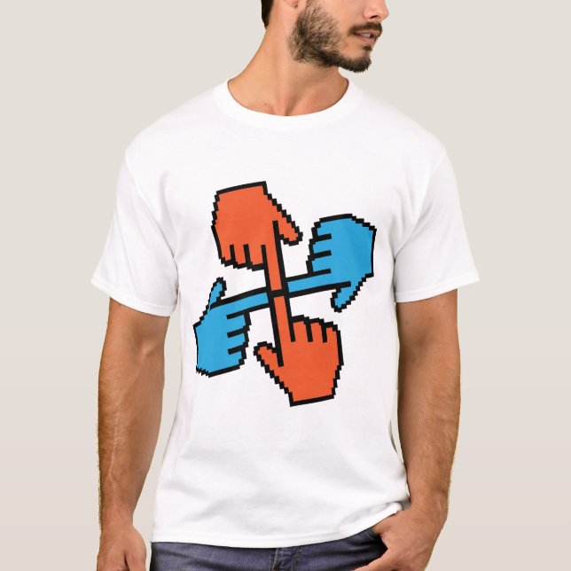 Camiseta pointeur ordinateur geek main hand  (Anverso)