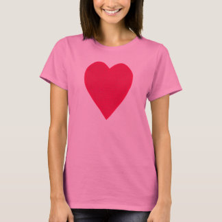 Camiseta Pointillismo rosado rojo Textura Corazón tees
