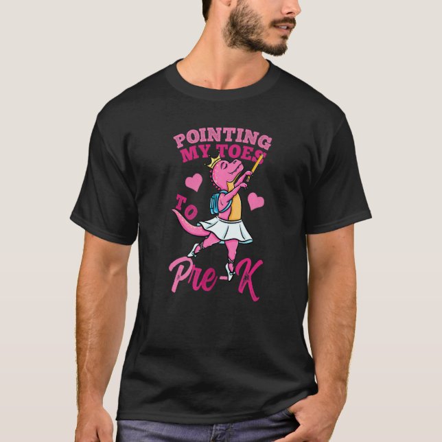 Camiseta Pointing My Toes To Pre K Back To School Girls   (Anverso)