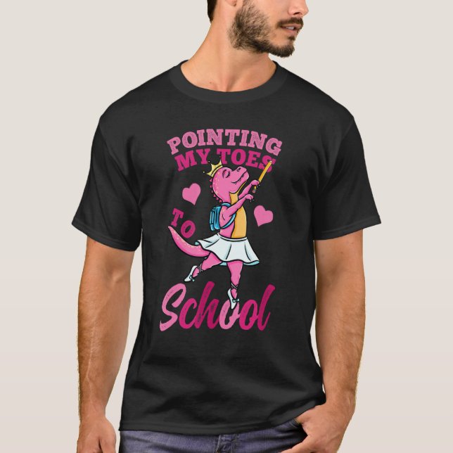 Camiseta Pointing My Toes To School Back To School Girls (Anverso)