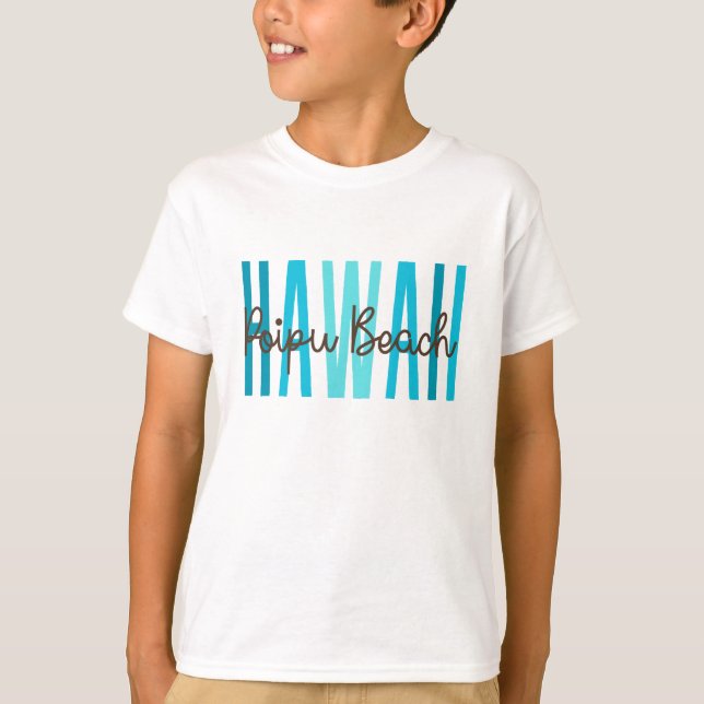 Camiseta Poipu Beach Hawaii (Océano) (Anverso)