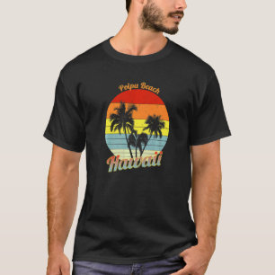 Camiseta Poipu Beach Hawaii Retro Palm Trepical Vacat
