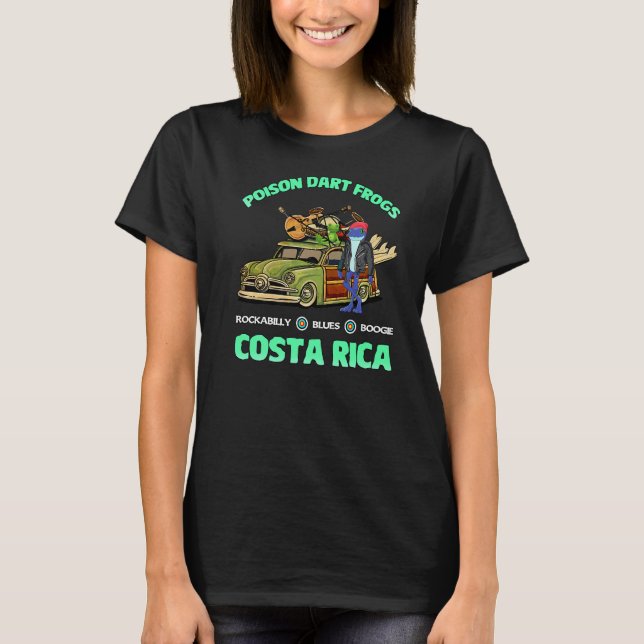 Camiseta Poison Dart Frogs Retro Rockabilly Greaser Pompado (Anverso)