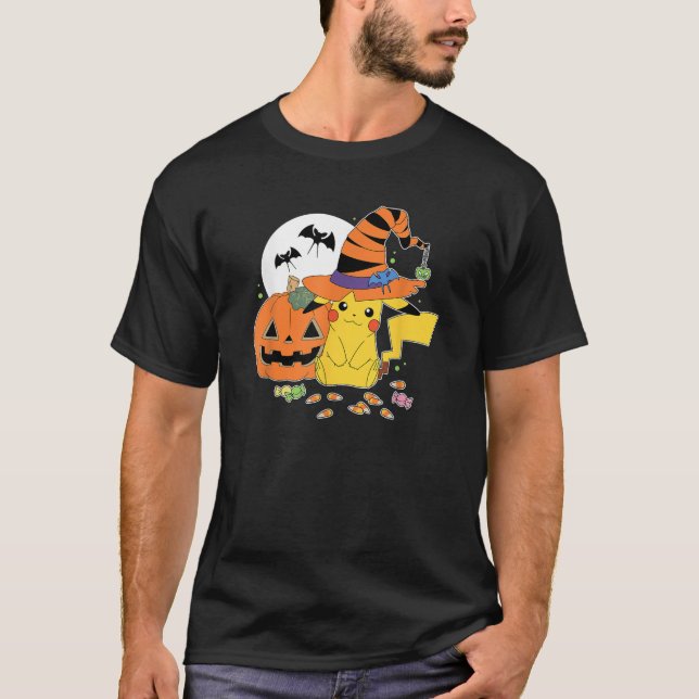 Camiseta Pok mon Witch Pikachu With Candy (Anverso)