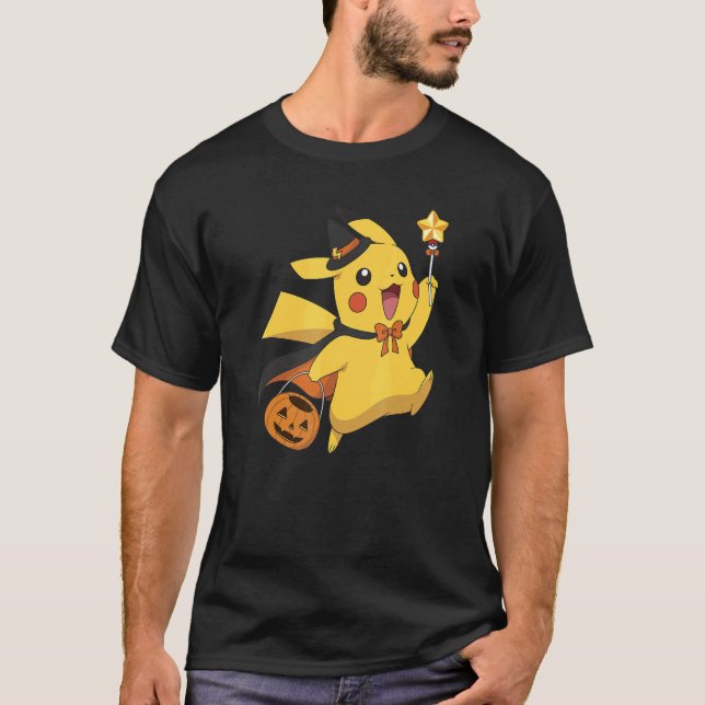 Camiseta Pokémon Halloween Pikachu Trick o Trek (Anverso)