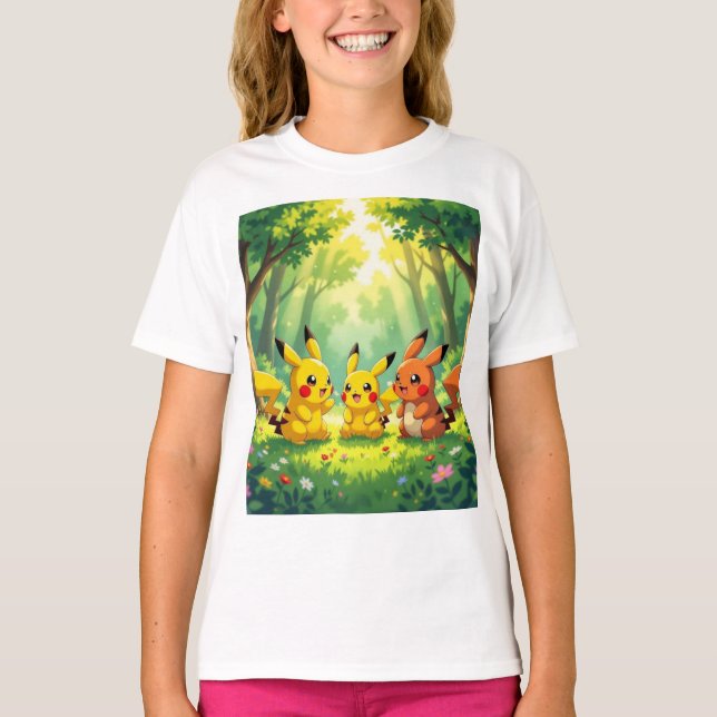 Camiseta Pokémon und seine Treue Freunde (Anverso)