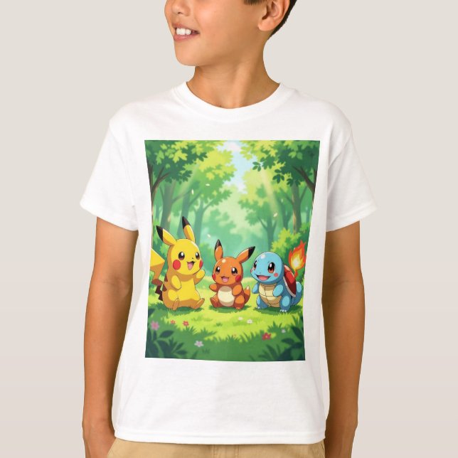 Camiseta Pokémon und seine Treue Freunde (Anverso)