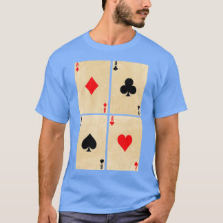 Camiseta Poker Cards Aces Diamonds Spades Cross Hearts 