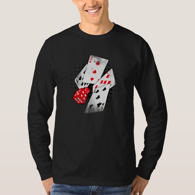 Camiseta Poker Casino Playing Cards Dice 8375 BETS Winner H (Anverso)