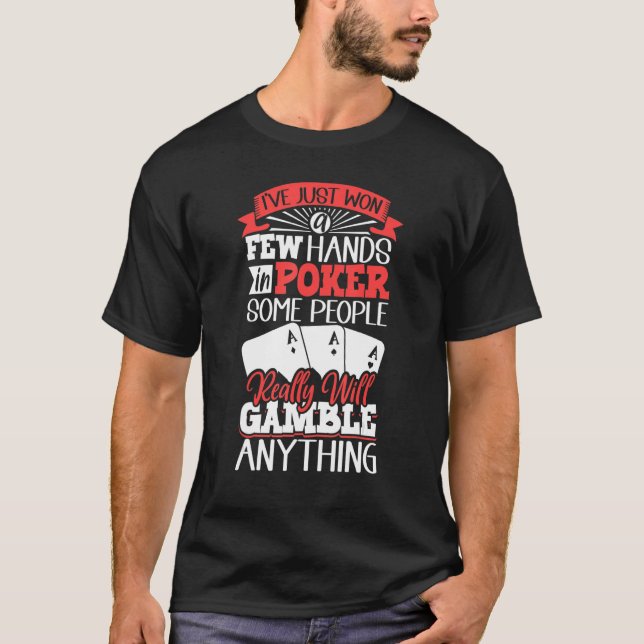 Camiseta Poker Casino Poker Player Gambling Roulette Retire (Anverso)