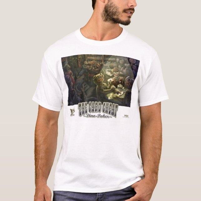 Camiseta Póker del dinosaurio (Anverso)