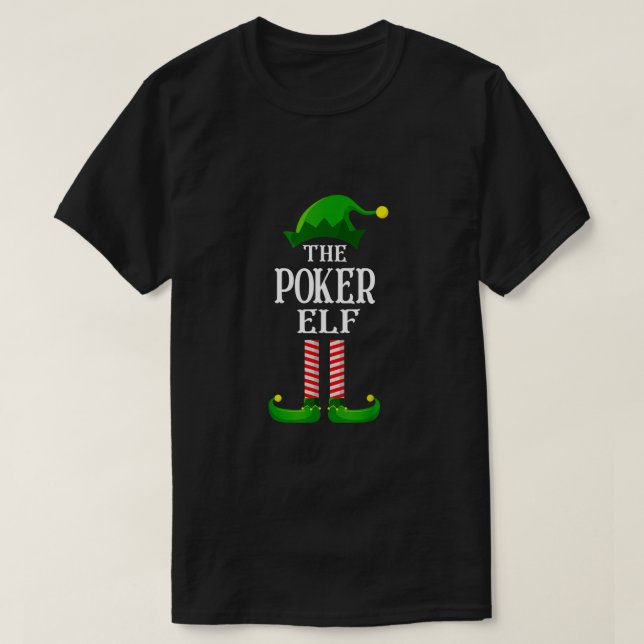 Camiseta Poker Elf Matching Family Group Christmas Party Pa (Diseño del anverso)