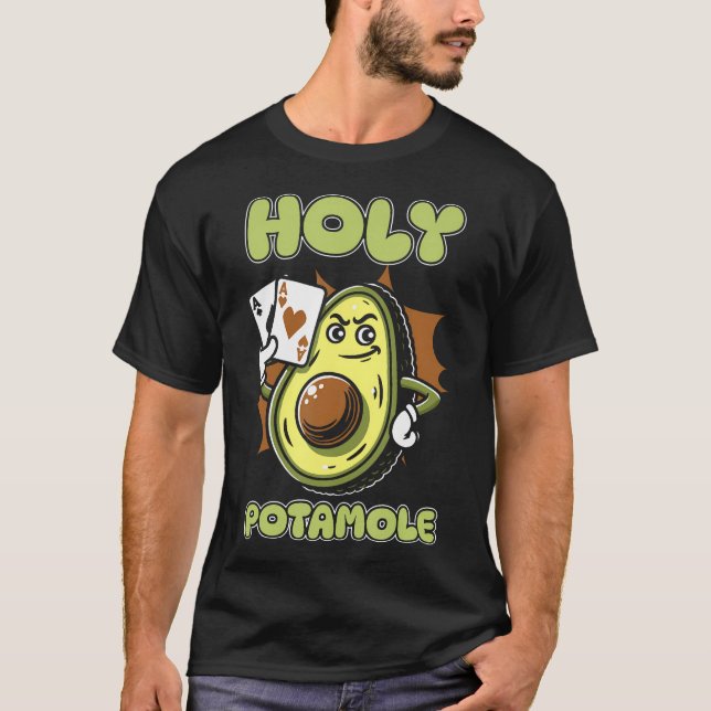 Camiseta Poker Gambling - Texas Cards Gambler Avocado Holy  (Anverso)