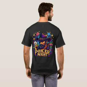 Camiseta Poker Night Text con Cowboy Western T-Shirt