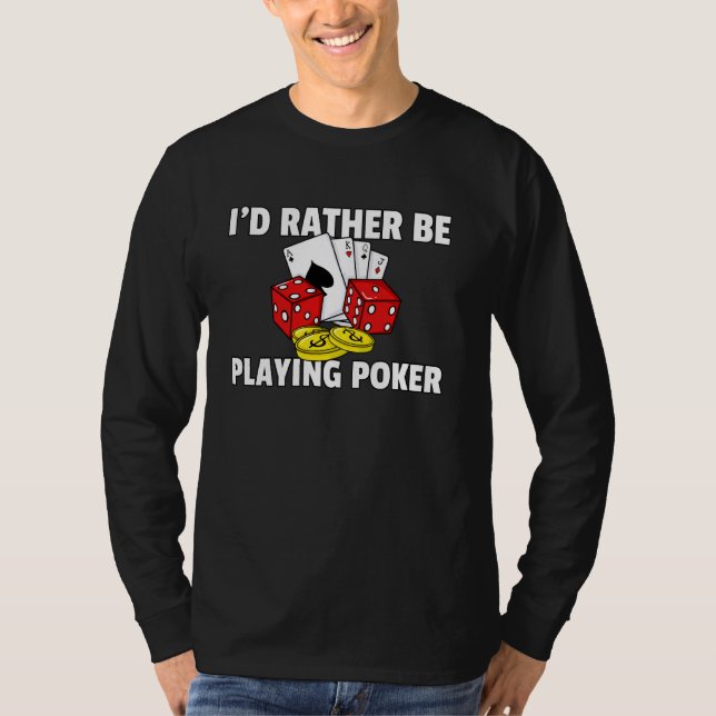 Camiseta Poker Texas Sostenlo Todo En El Jugador De Hombres (Anverso)