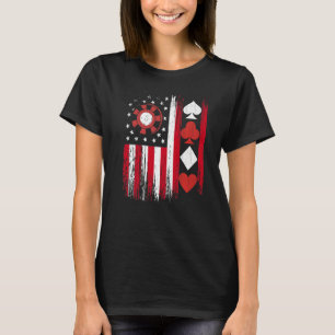 Camiseta Poker US Bandera Americana Gambler Casino Gambler 