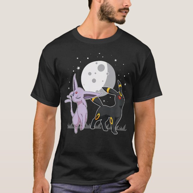 Camiseta Pokmon - Espeón Celestial Y Umbreón (Anverso)