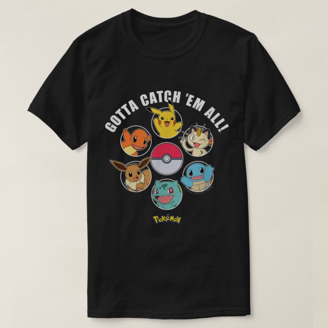 Camiseta Pokmon Gotta Catch Em All Group (Diseño del anverso)