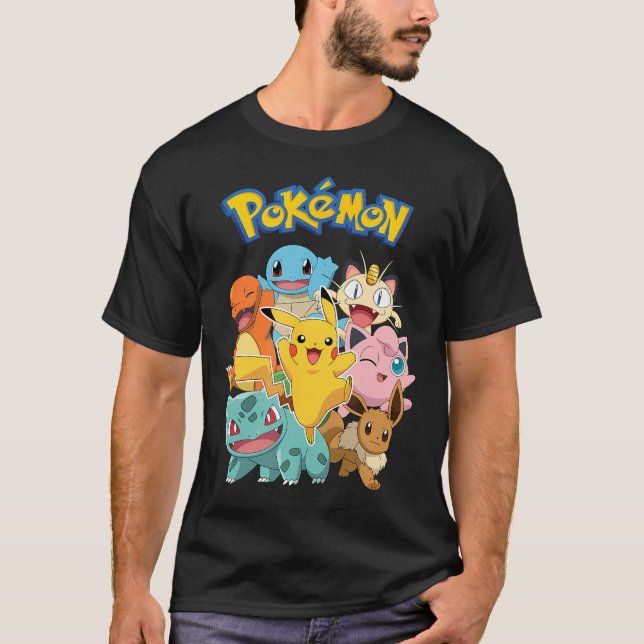 Camiseta Pokmon - Grupo de caracteres (Anverso)