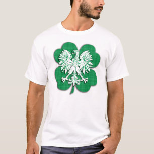Camiseta polaca de la herencia del irlandés