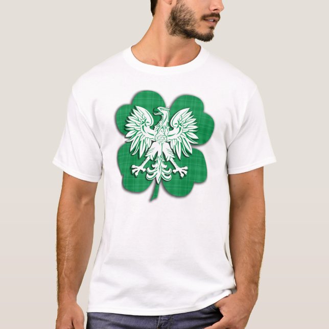 Camiseta polaca de la herencia del irlandés (Anverso)